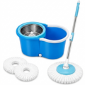 Kit Mop Giratório Easy Clean com Balde Inox-Refil Incluso