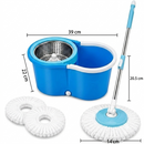Kit Mop Giratório Easy Clean com Balde Inox-Refil Incluso