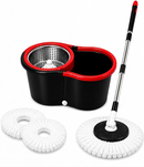 Kit Mop Giratório Easy Clean com Balde Inox-Refil Incluso